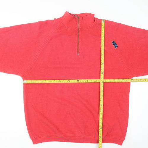 TAO Joy-Sportswear Men's Red XL 1/2 Zip Sweatshirt