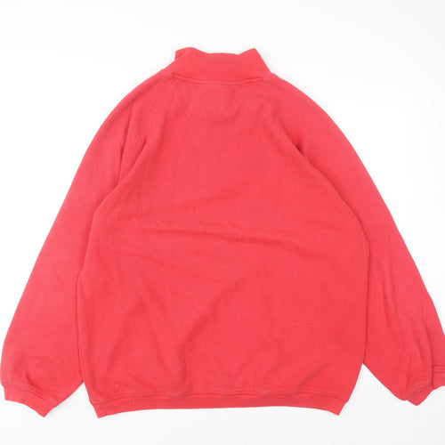 TAO Joy-Sportswear Men's Red XL 1/2 Zip Sweatshirt