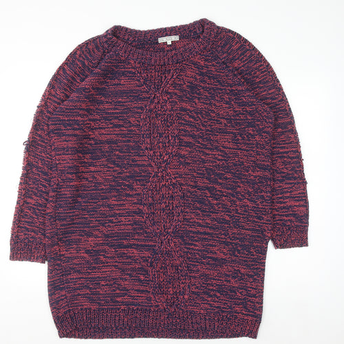 Dagmar Women's Multicoloured Knit Cable Pullover Jumper Size L