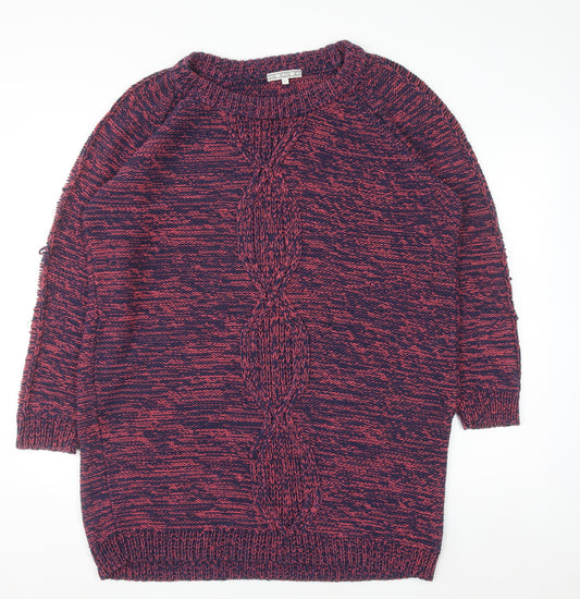 Dagmar Women's Multicoloured Knit Cable Pullover Jumper Size L