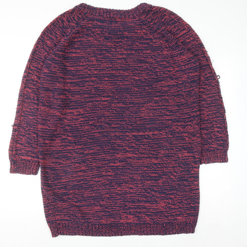 Dagmar Women's Multicoloured Knit Cable Pullover Jumper Size L