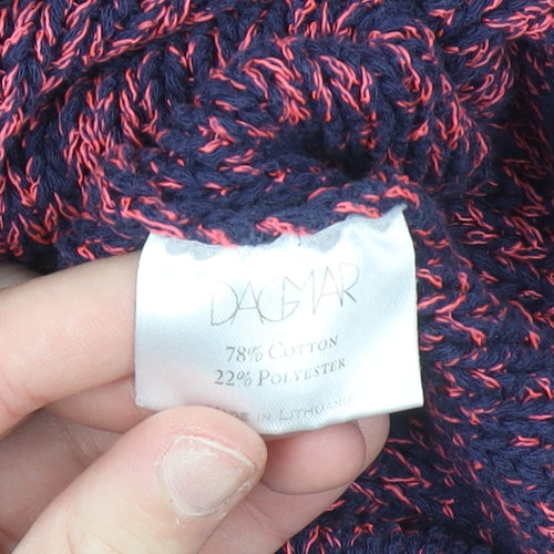 Dagmar Women's Multicoloured Knit Cable Pullover Jumper Size L