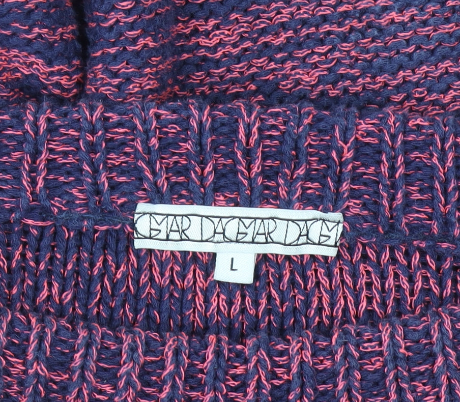 Dagmar Women's Multicoloured Knit Cable Pullover Jumper Size L