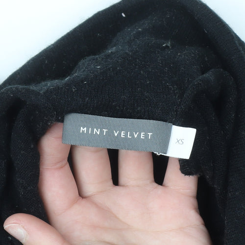 Mint Velvet Women's Black Wool Blend Roll Neck Tunic Top XS
