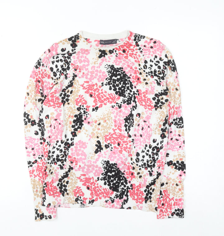 Marks and Spencer Women’s Multicoloured Animal Print Long Sleeve T-Shirt Size 10