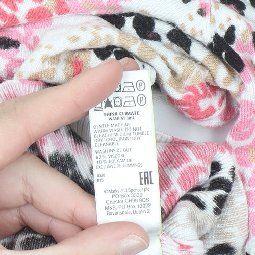 Marks and Spencer Women’s Multicoloured Animal Print Long Sleeve T-Shirt Size 10