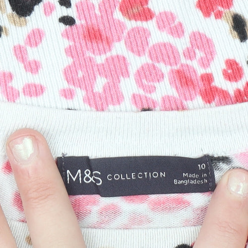 Marks and Spencer Women’s Multicoloured Animal Print Long Sleeve T-Shirt Size 10