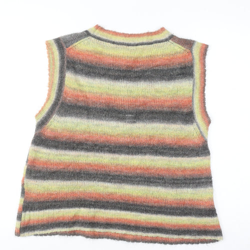 MNG Women’s Multicoloured Striped Knit Sleeveless Tank Top Size M