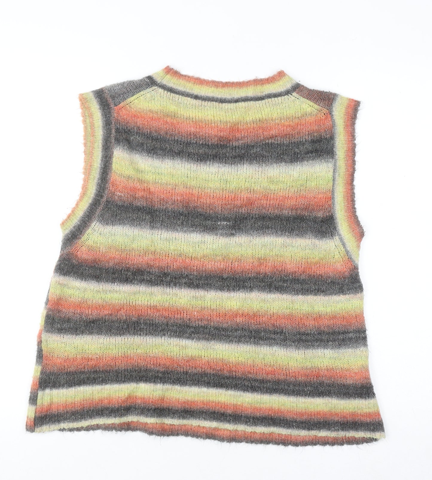MNG Women’s Multicoloured Striped Knit Sleeveless Tank Top Size M