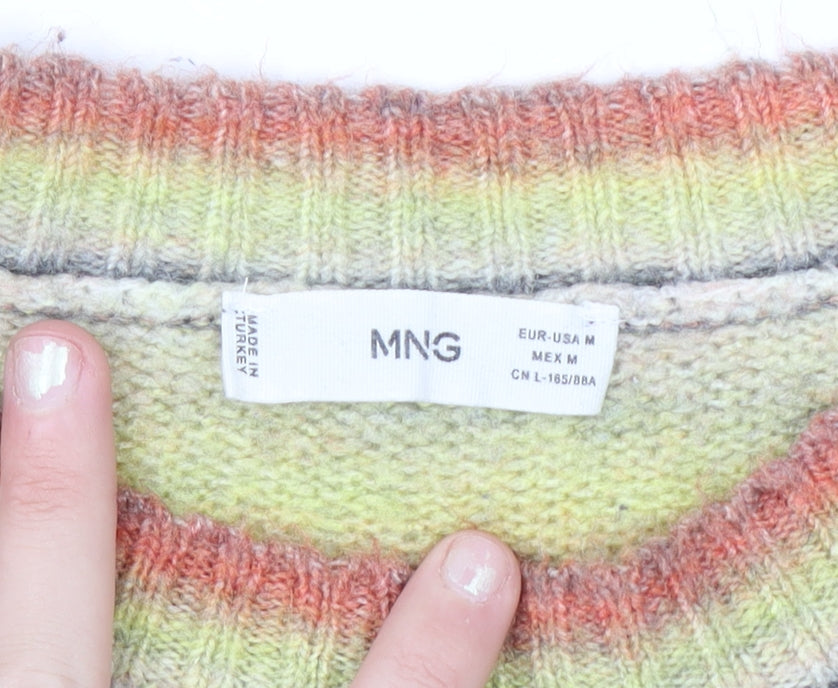 MNG Women’s Multicoloured Striped Knit Sleeveless Tank Top Size M