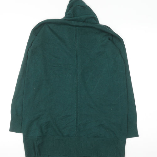 Fat Face Women's Green Wool Blend Long Sleeve Cardigan UK 12