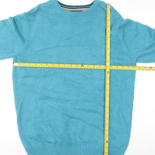 Maine New England Men's Blue Cotton Crew Neck Pullover Jumper M