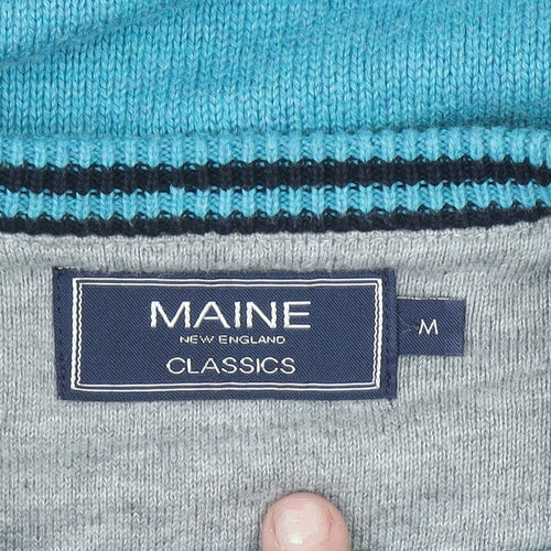 Maine New England Men's Blue Cotton Crew Neck Pullover Jumper M
