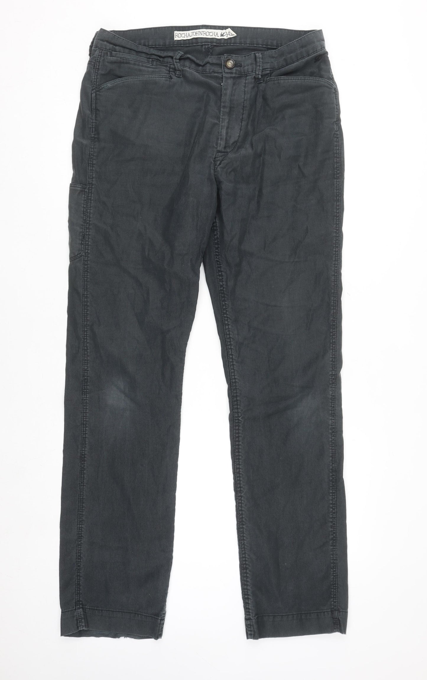 Rocha John Rocha Men's Black 34L Cotton Chino Trousers