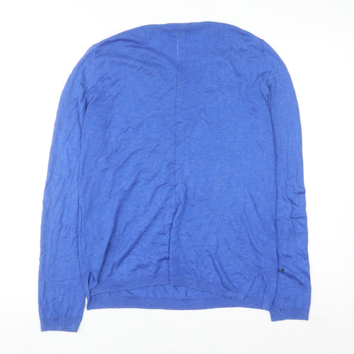 Whistles Women Blue Basic Knit Long Sleeve Top UK 10