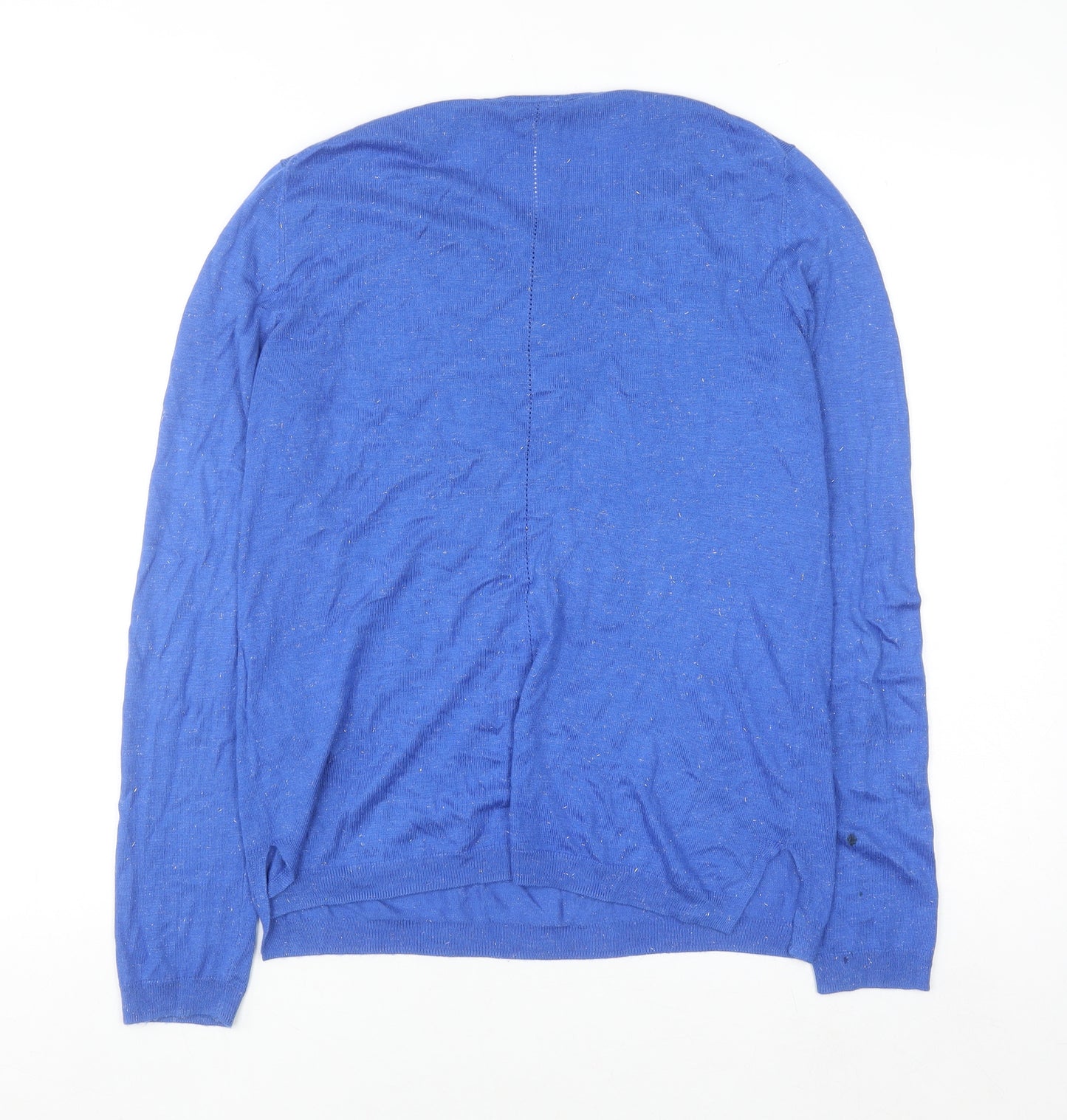 Whistles Women Blue Basic Knit Long Sleeve Top UK 10