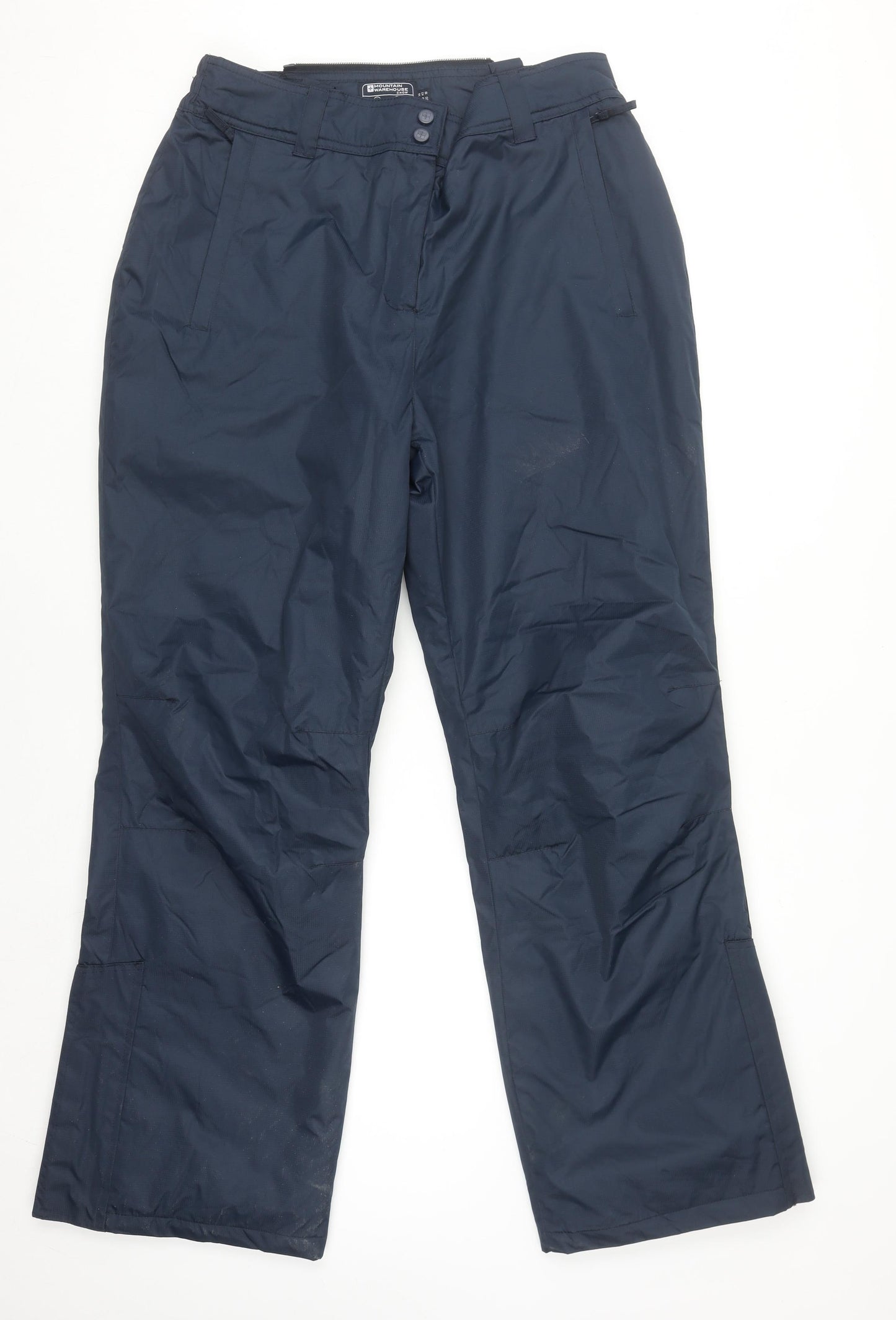 Mountain Warehouse Women Navy Blue Snow Pants UK 14 Water Resistant Warm Trousers