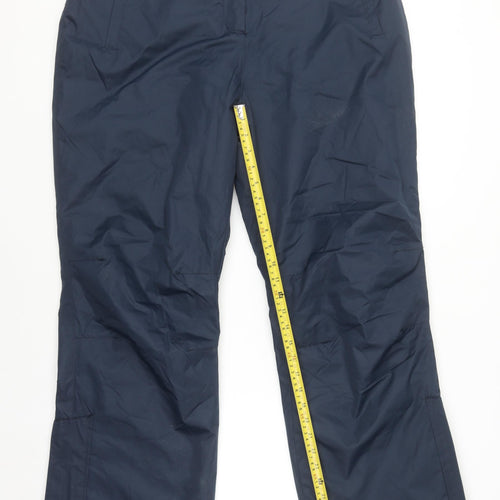 Mountain Warehouse Women Navy Blue Snow Pants UK 14 Water Resistant Warm Trousers