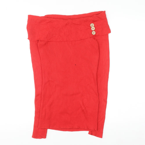 Joe Browns Women Red Off Shoulder Knit Top Size 12