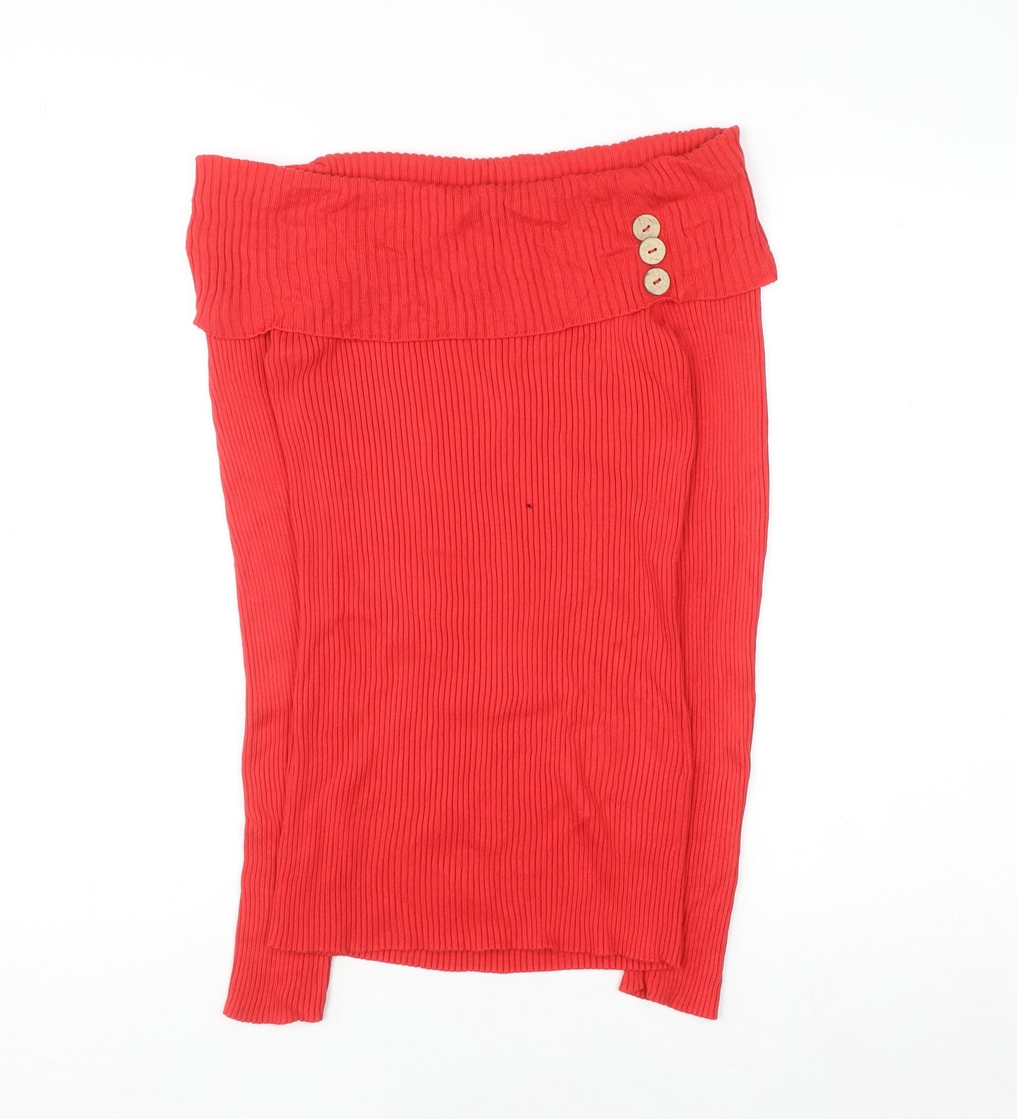 Joe Browns Women Red Off Shoulder Knit Top Size 12