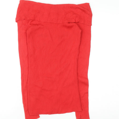 Joe Browns Women Red Off Shoulder Knit Top Size 12