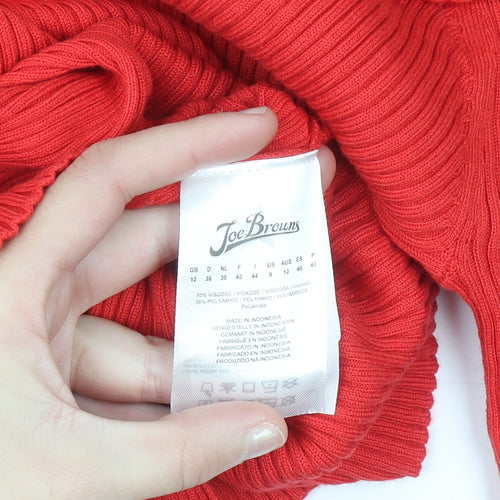 Joe Browns Women Red Off Shoulder Knit Top Size 12