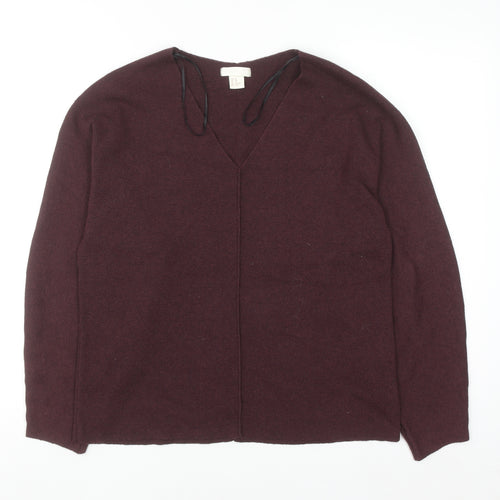 H&M Conscious Women’s Brown V-Neck Knit Jumper XS