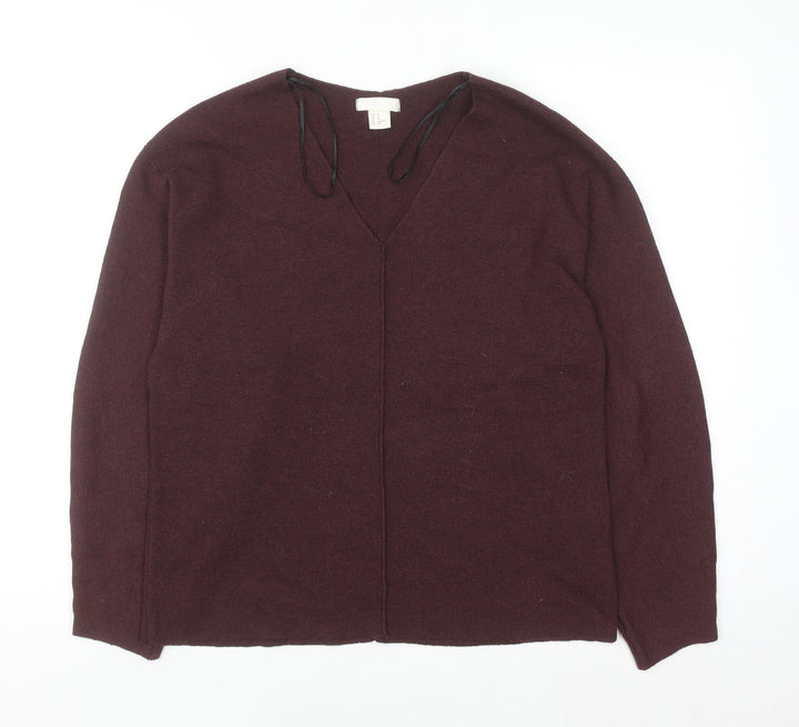 H&M Conscious Women’s Brown V-Neck Knit Jumper XS