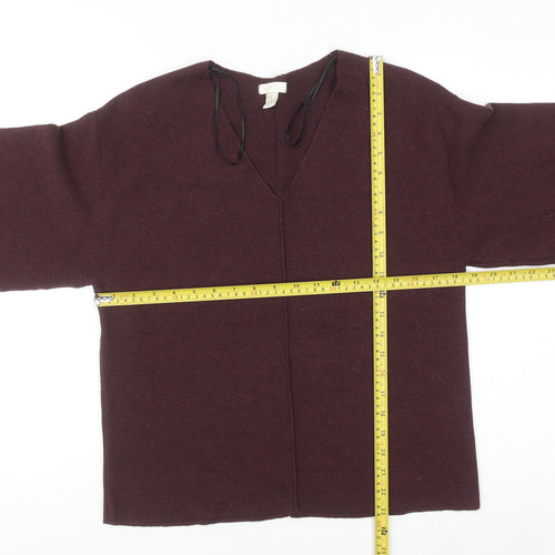 H&M Conscious Women’s Brown V-Neck Knit Jumper XS