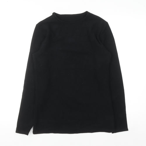 Marks and Spencer Womens Black Long Sleeve Thermal Top Size 16