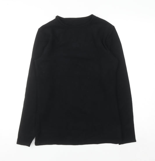 Marks and Spencer Womens Black Long Sleeve Thermal Top Size 16