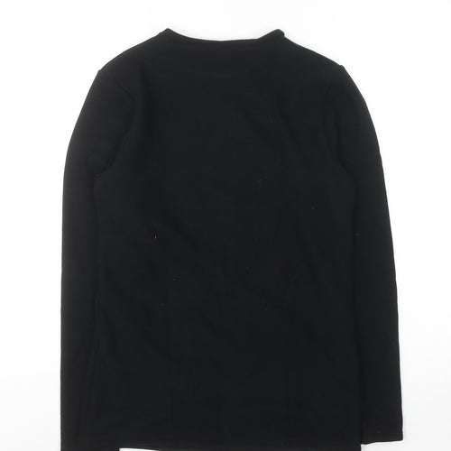 Marks and Spencer Womens Black Long Sleeve Thermal Top Size 16
