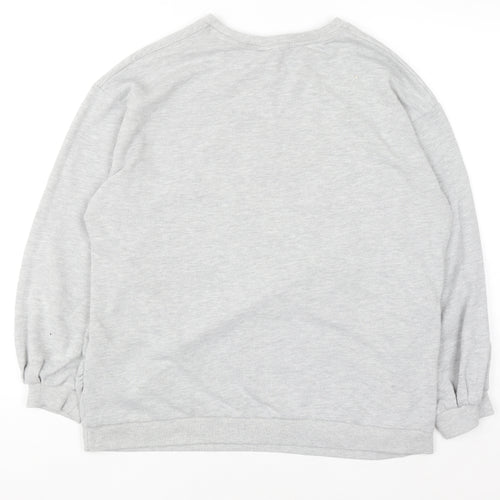 Disney Tu Women Grey Mickey & Minnie Sweatshirt Size 14 Pullover