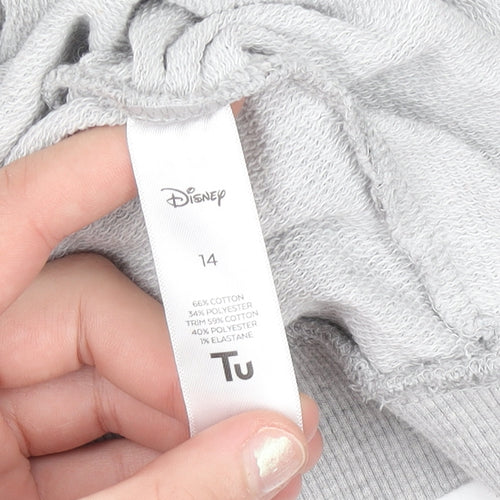 Disney Tu Women Grey Mickey & Minnie Sweatshirt Size 14 Pullover