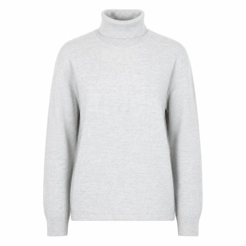 Golléhaug Women Grey Roll Neck Merino Wool Blend Jumper Size 12