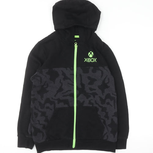 Xbox Boys Black Full Zip Hoodie 11-12 Years Camo Fleece Cotton Blend