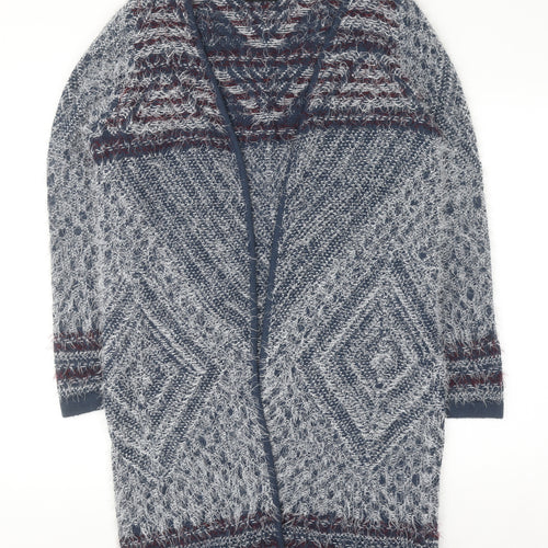 Klass Womens Multicoloured M Open Knit Long Sleeve Cardigan