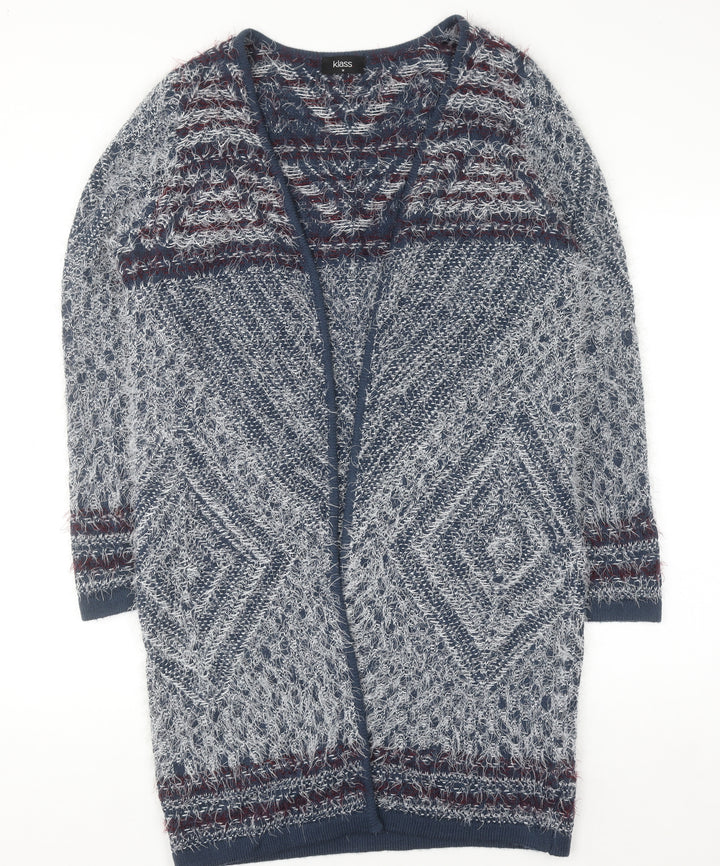 Klass Womens Multicoloured M Open Knit Long Sleeve Cardigan
