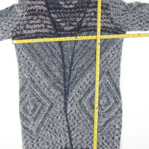 Klass Womens Multicoloured M Open Knit Long Sleeve Cardigan