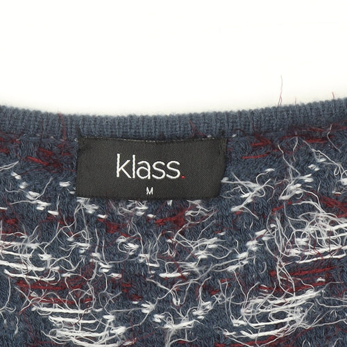 Klass Womens Multicoloured M Open Knit Long Sleeve Cardigan