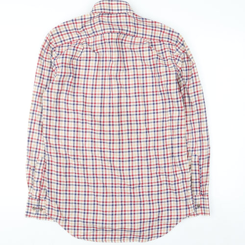 Marks and Spencer Men's Multicoloured Check Cotton Twill Shirt Size 14.5 Regular