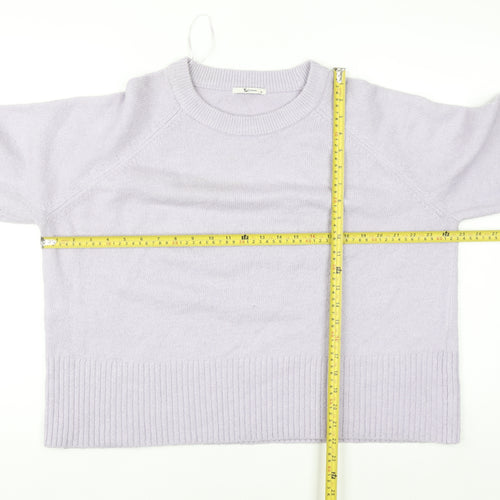 Tu Women Purple Acrylic Blend Crew Neck Pullover Jumper Size 16