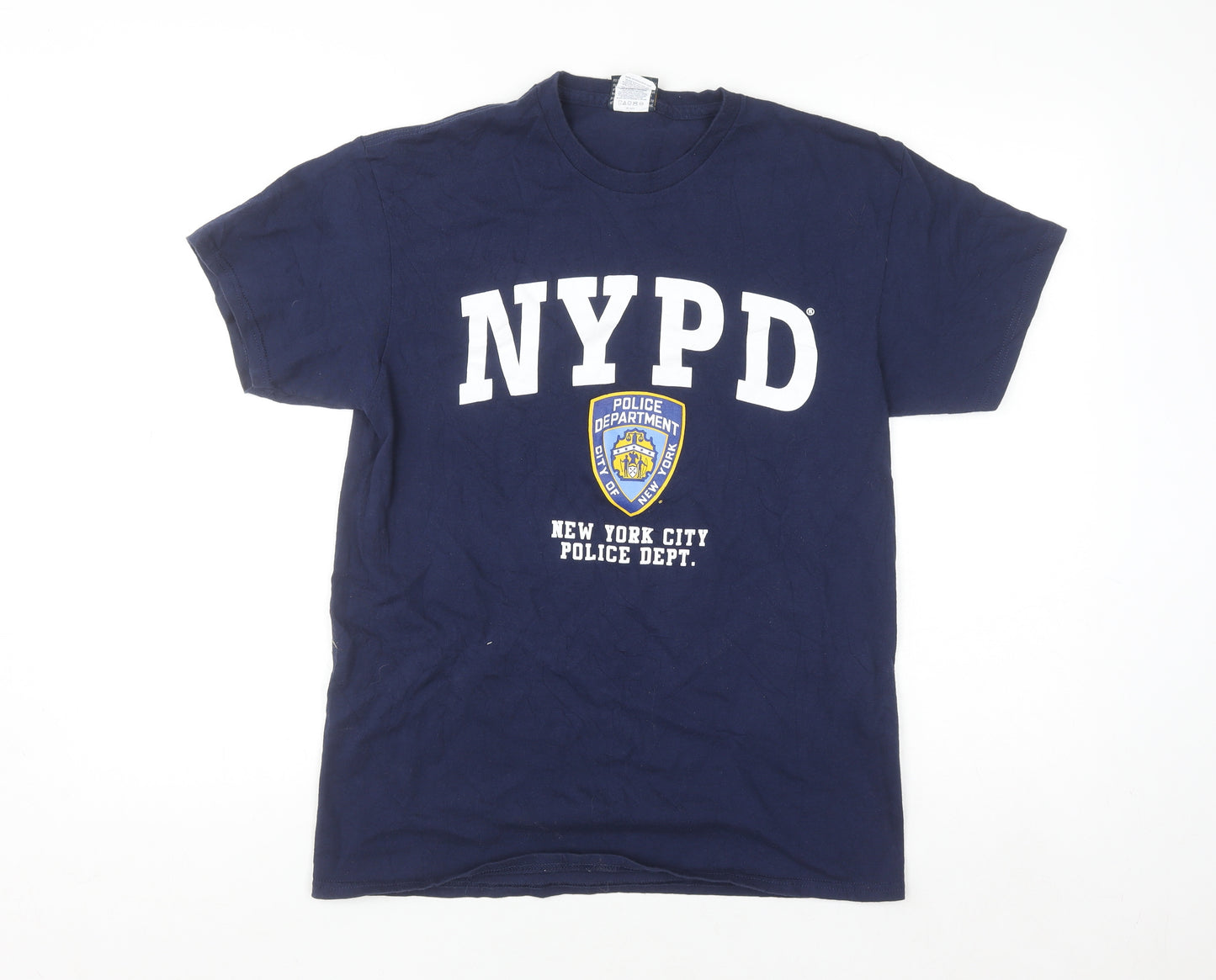 NYPD Unisex Blue Short Sleeve Basic Cotton T-Shirt M