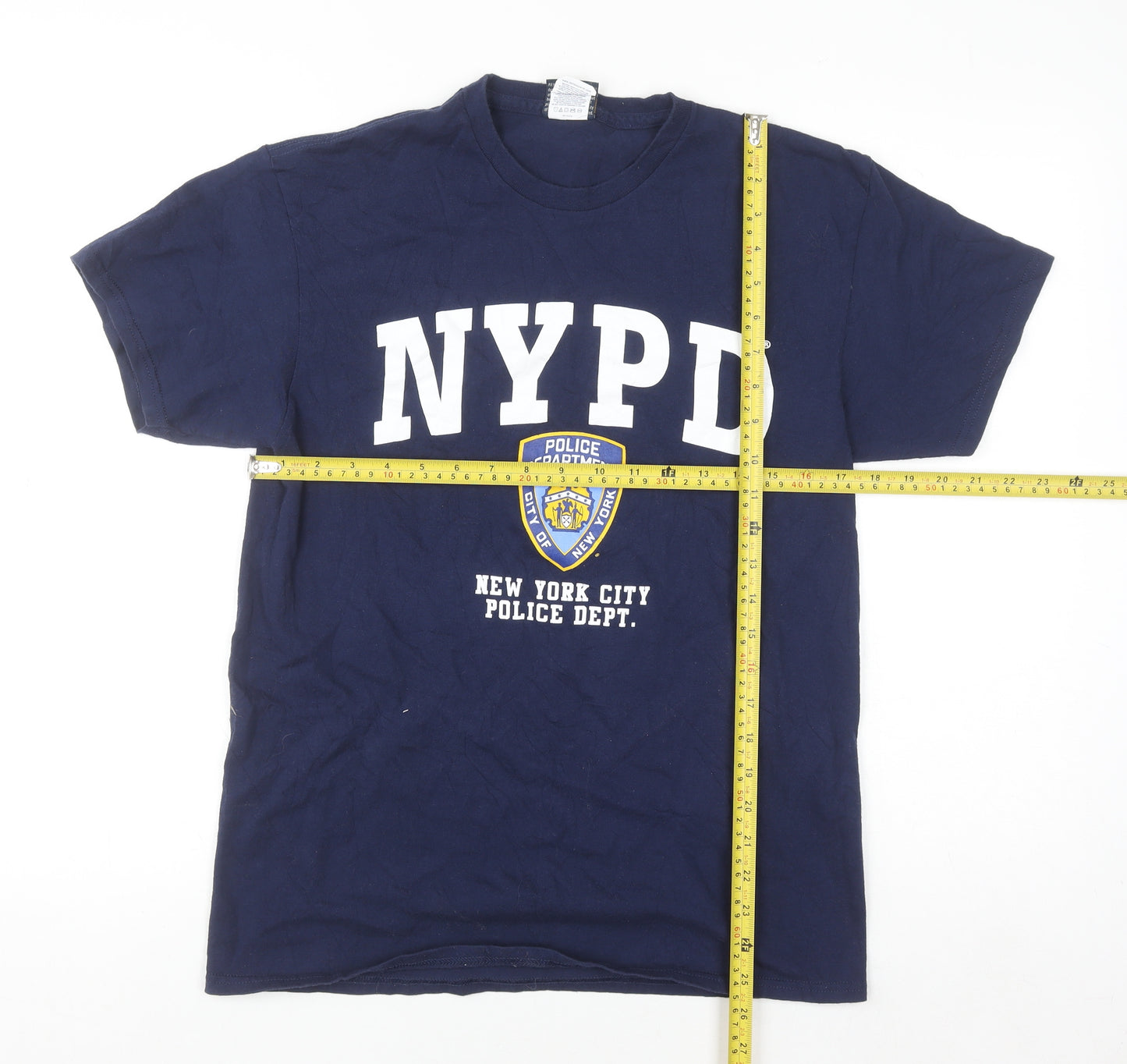 NYPD Unisex Blue Short Sleeve Basic Cotton T-Shirt M
