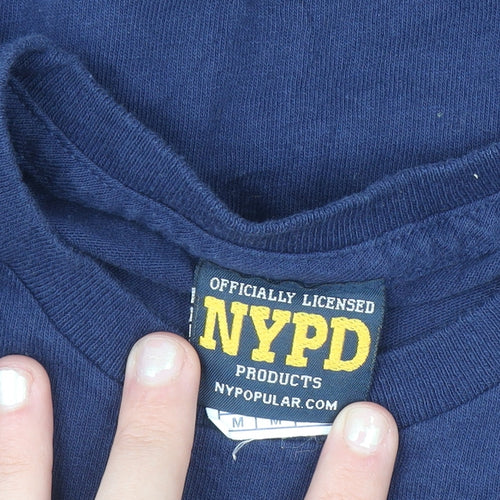 NYPD Unisex Blue Short Sleeve Basic Cotton T-Shirt M