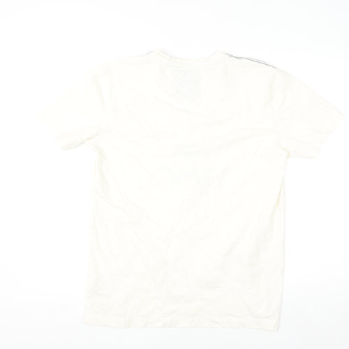 Crew Clothing Company Men's Beige Nautical Graphic Cotton T-Shirt Size M