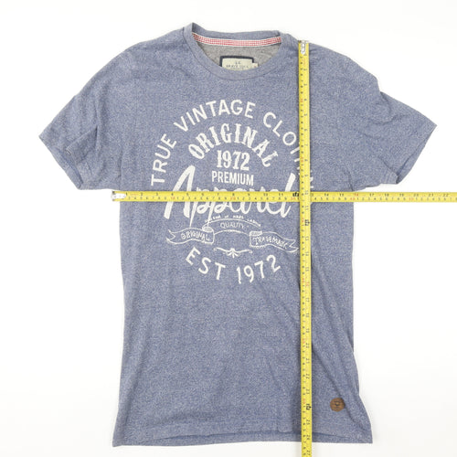 Brave Soul Men’s Blue Graphic Vintage 1972 T-Shirt Size S Regular Fit