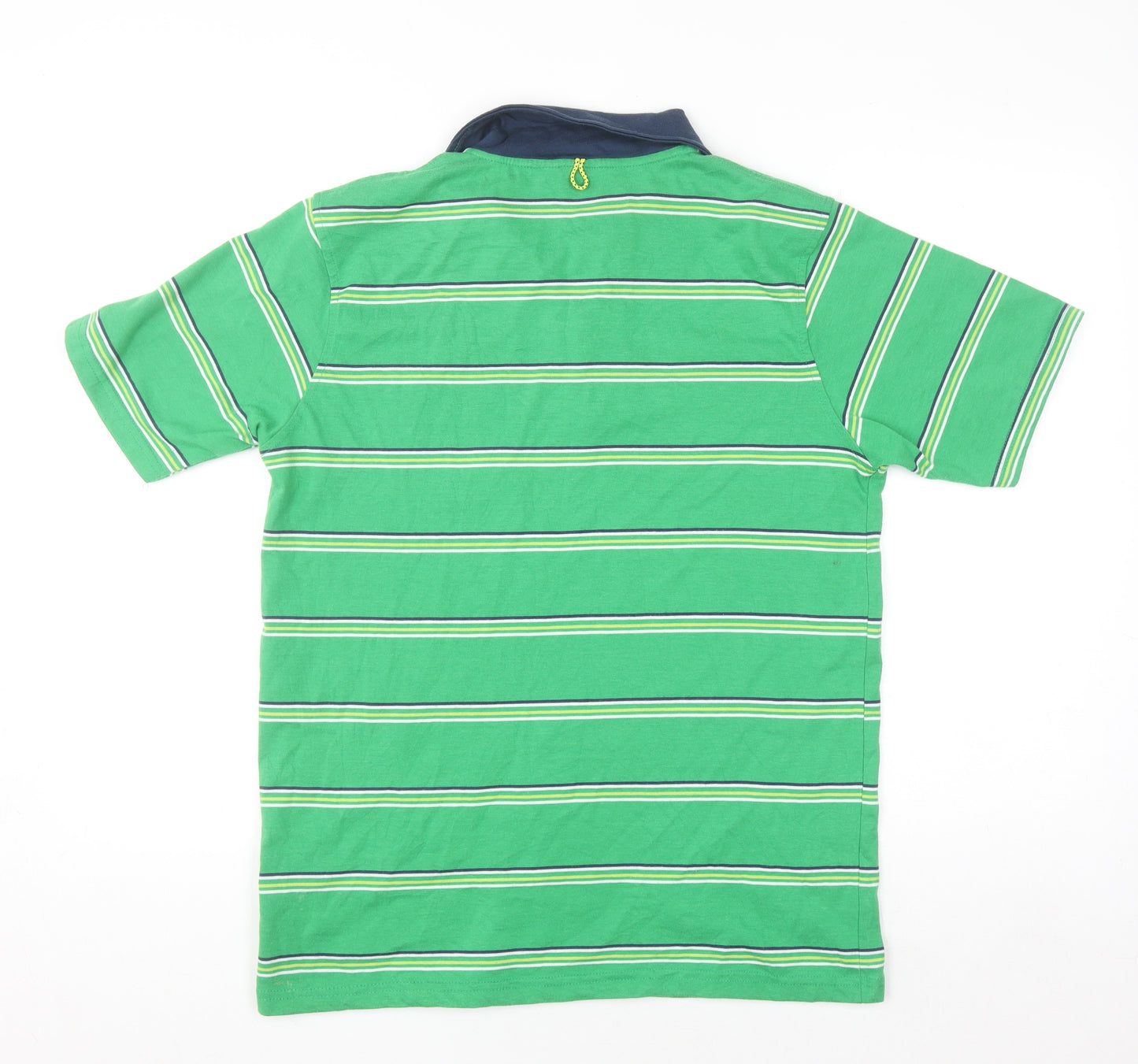 Ocean Pacific Men's Green Striped Polo Shirt M Regular Fit