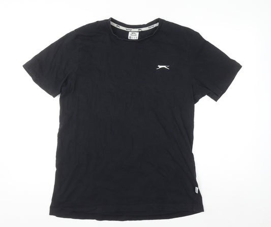 Slazenger Men's Black XL Crew Neck Cotton Short Sleeve T-Shirt