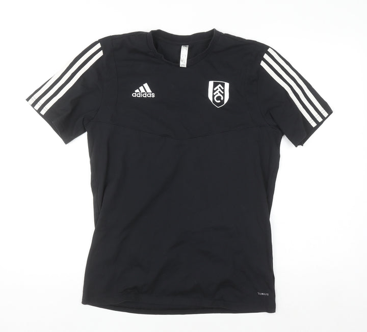 Adidas Men’s Black Fulham FC Climalite Short Sleeve Sports T-Shirt Size S